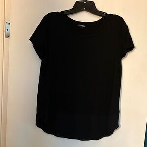 Express Women's Black Short Sleeve Top